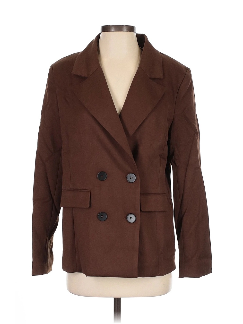 All My Love Double-Breasted Brown Blazer Jacket